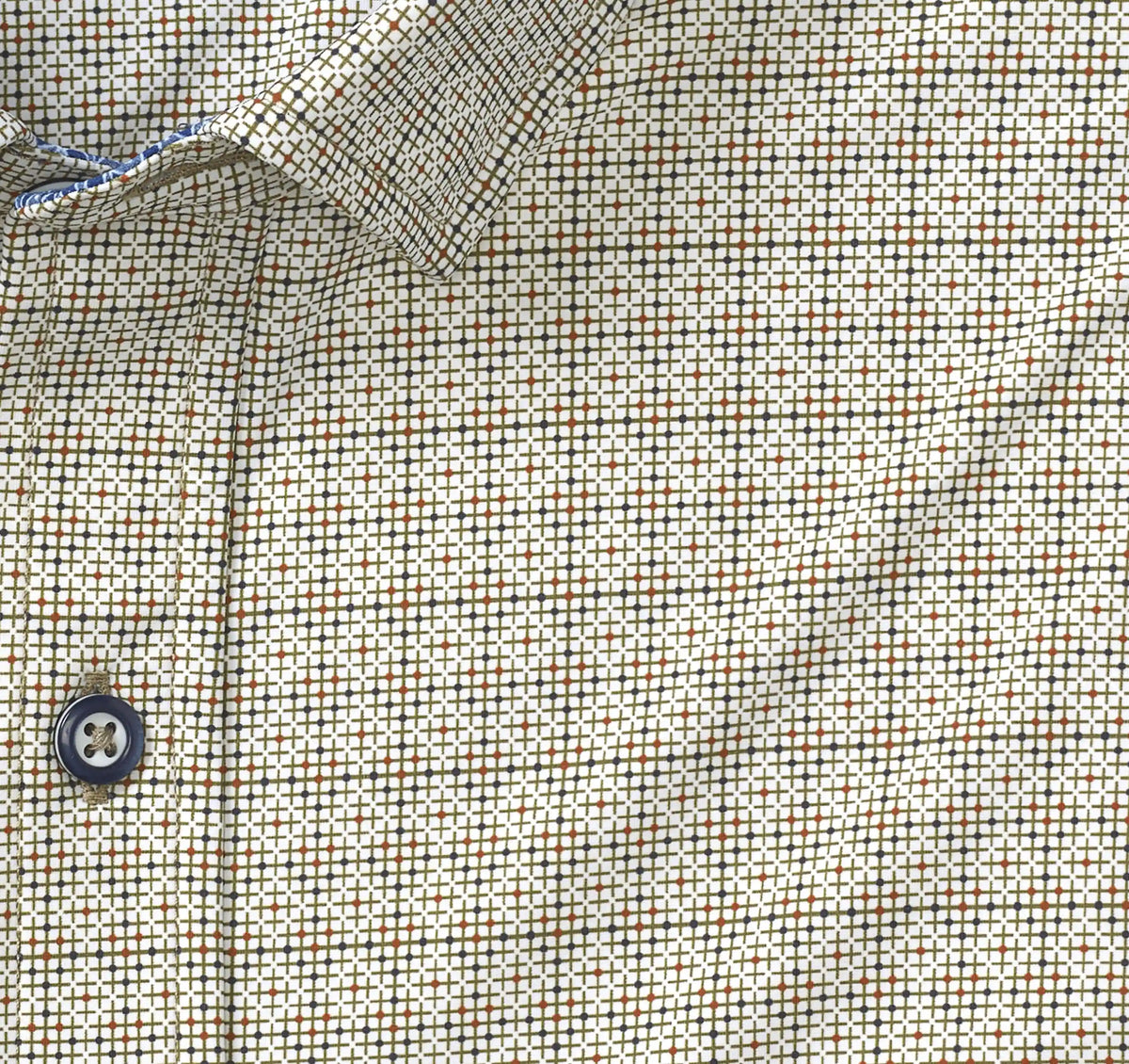 XC+™ Motion Long-Sleeve Print Knit Shirt - Olive Geo Multi Grid
