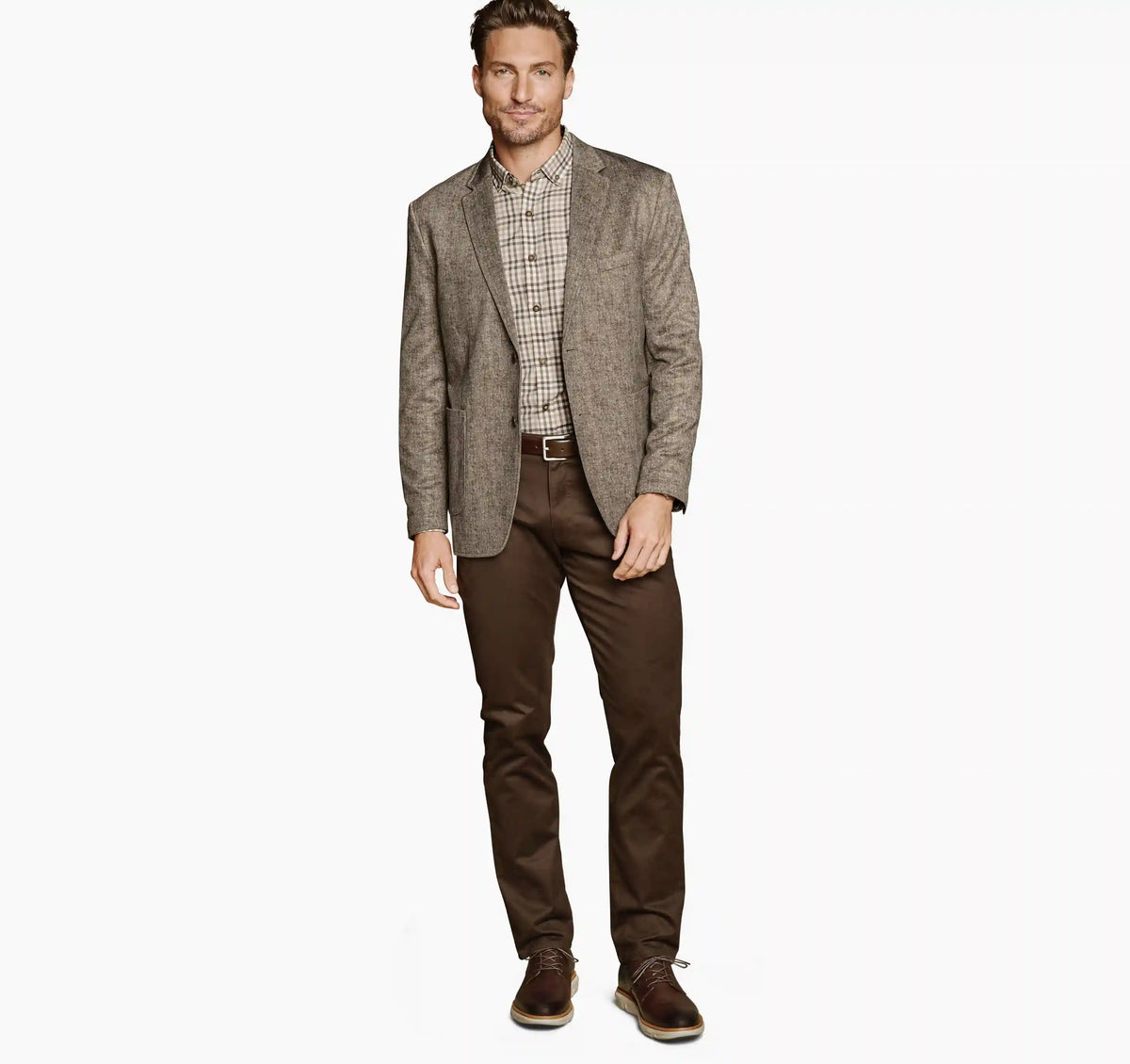 XC Flex® Pinnacle Knit Blazer - Tan Herringbone