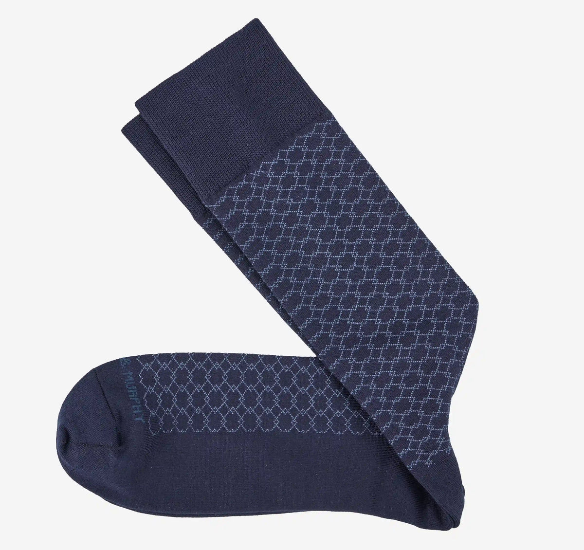 Patterned Dress Socks - Navy Diamond Links