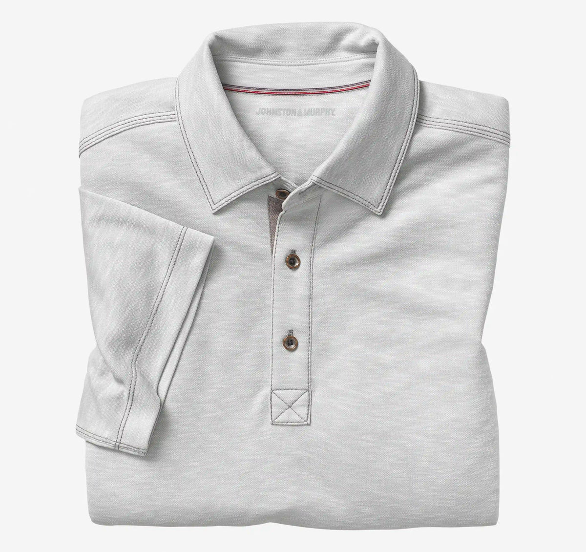 Vintage Slub Polo - Light Gray
