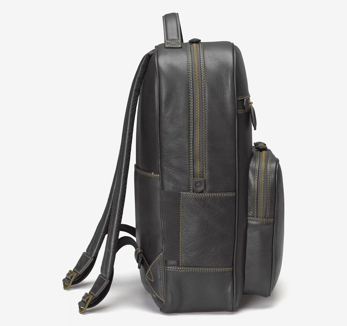 Rhodes Backpack - Black Pebbled Leather