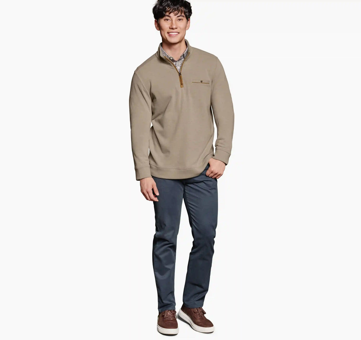 Knit Quarter-Zip - Oatmeal