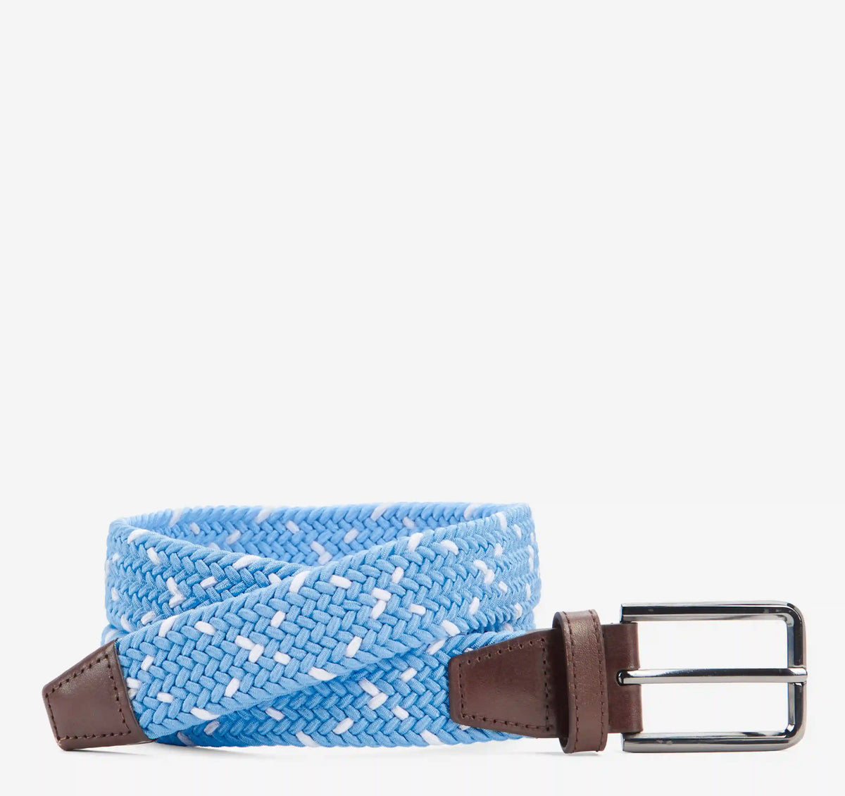 Game Day Woven Stretch-Knit Belt - Light Blue