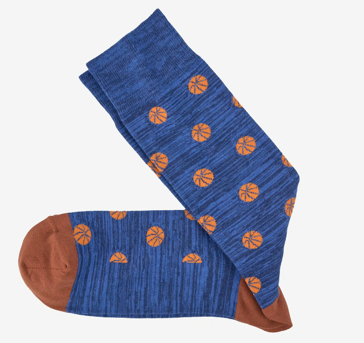 Novelty Socks - Blue Space-Dyed Basketball