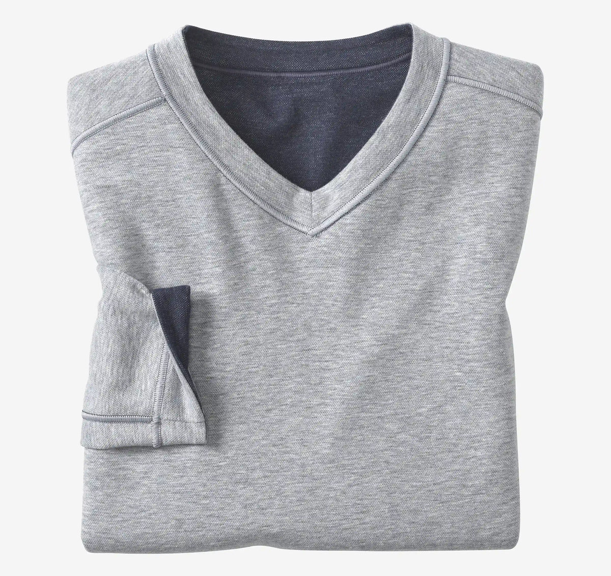 Icon Reversible V-Neck Pullover - Navy/Storm