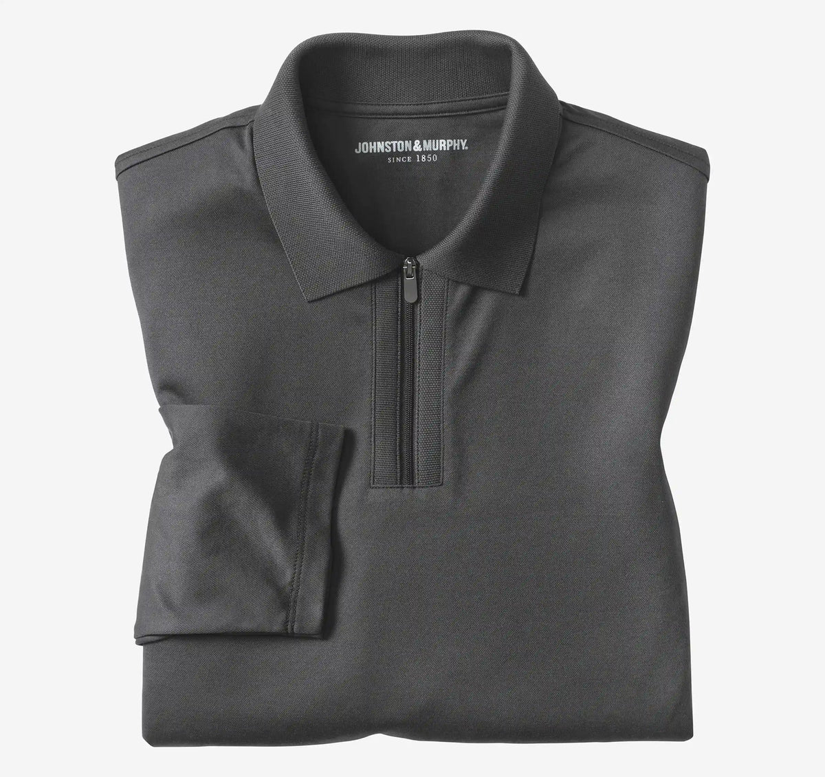 Cochran Long-Sleeve Zip Polo - Black