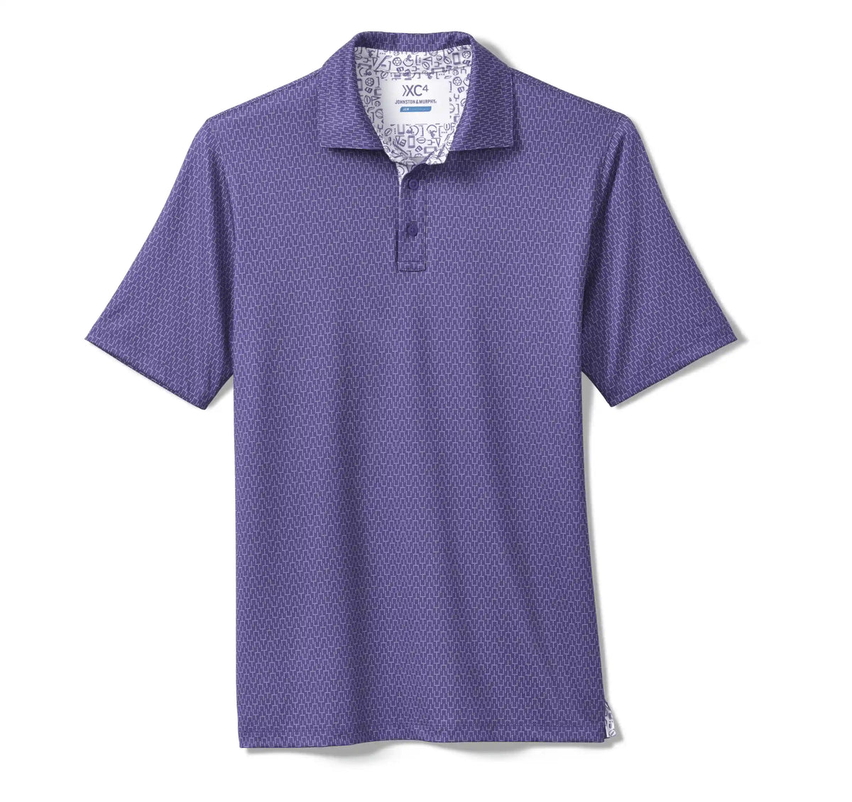 Game Day XC4® Goal Post Print Polo - Purple