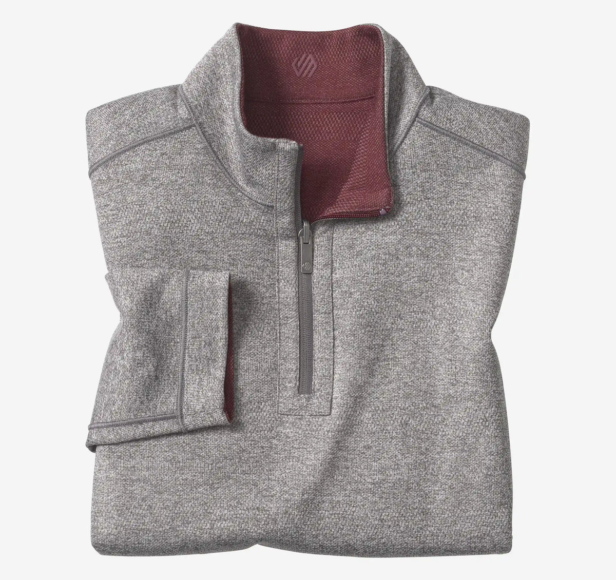 XC+™ Fusion Reversible Quarter-Zip - Burgundy/Charcoal