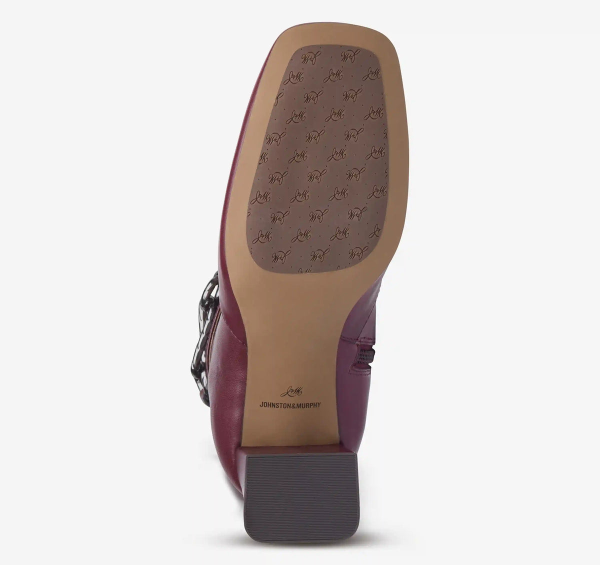 Whitney Chain Bootie - Wine Nappa Leather