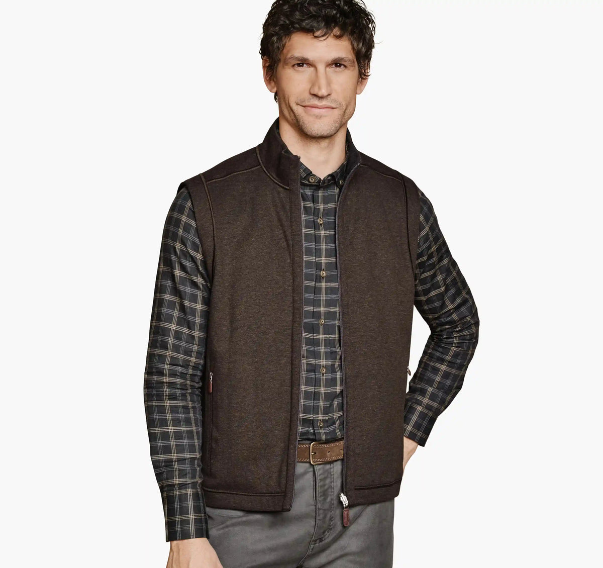 Icon Reversible Vest - Charcoal/Brown