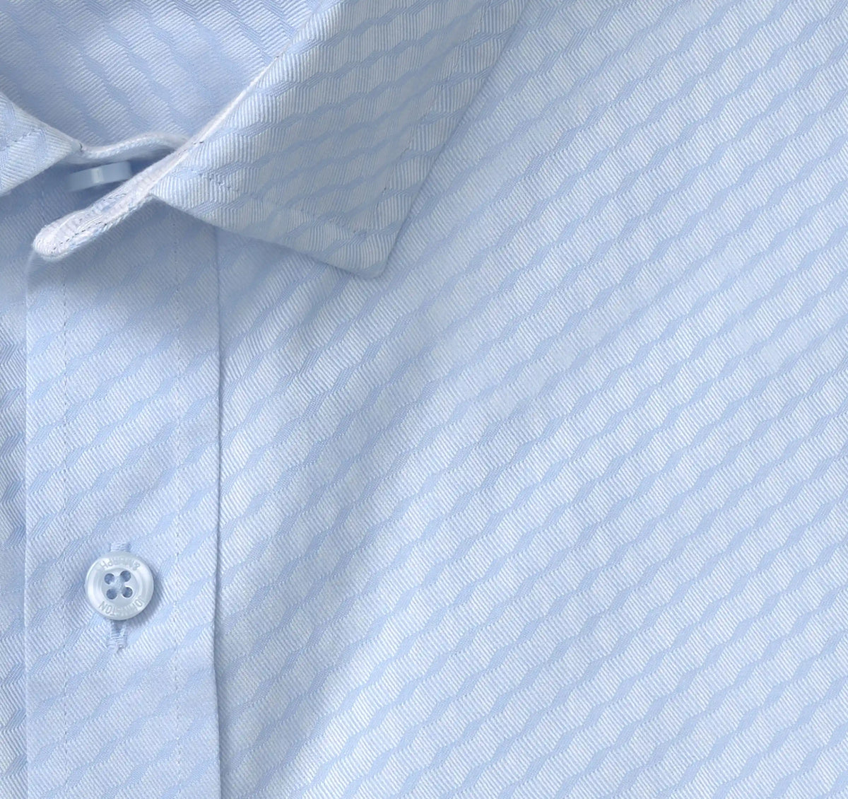 Ovation Non-Iron Dress Shirt - Light Blue Diamond Jacquard