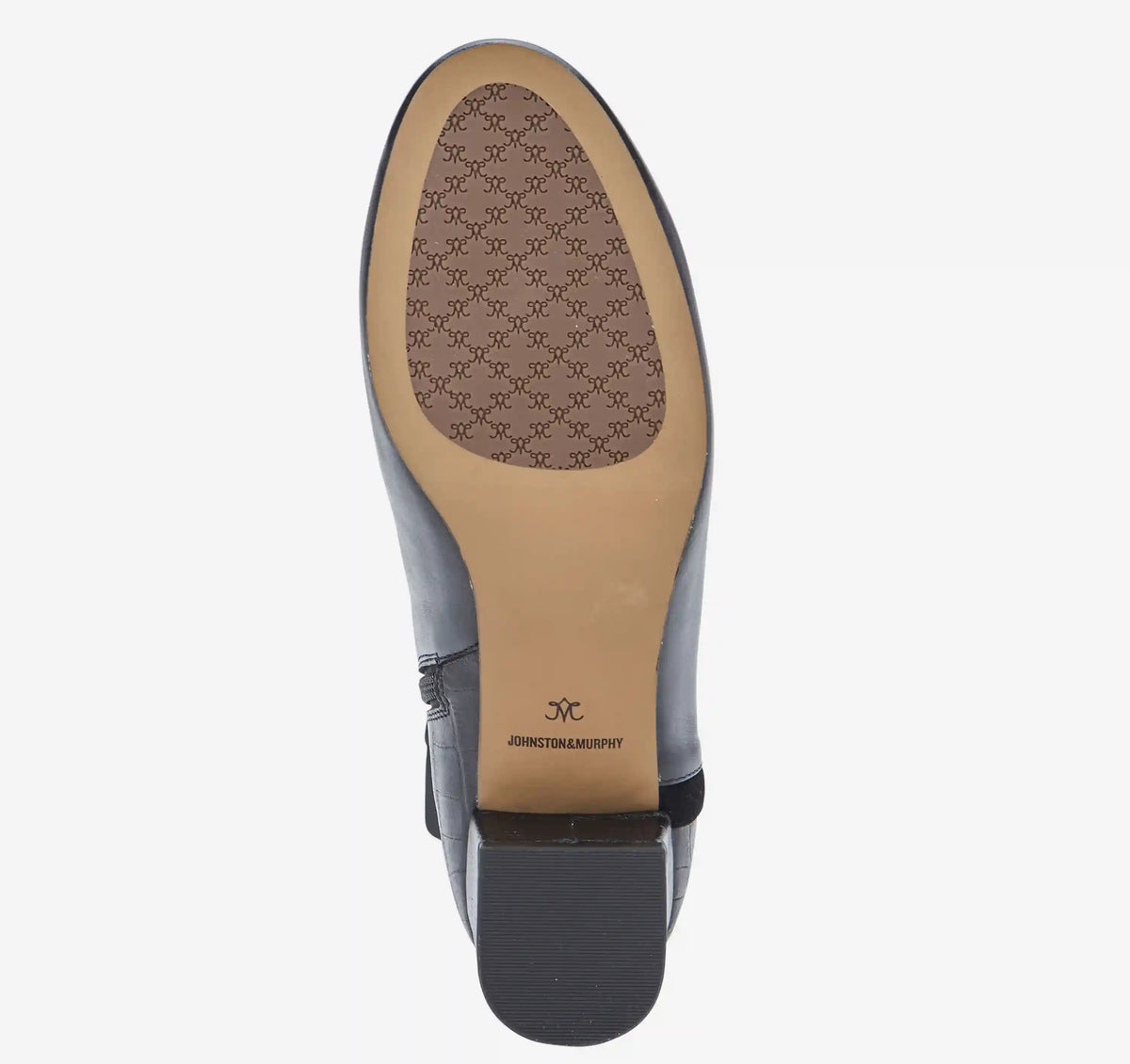 Sienna Belted Bootie - Black Nappa Leather/Italian Croc-Embossed Sheepskin