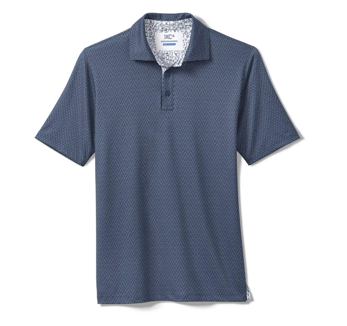 Game Day XC4® Goal Post Print Polo - Navy