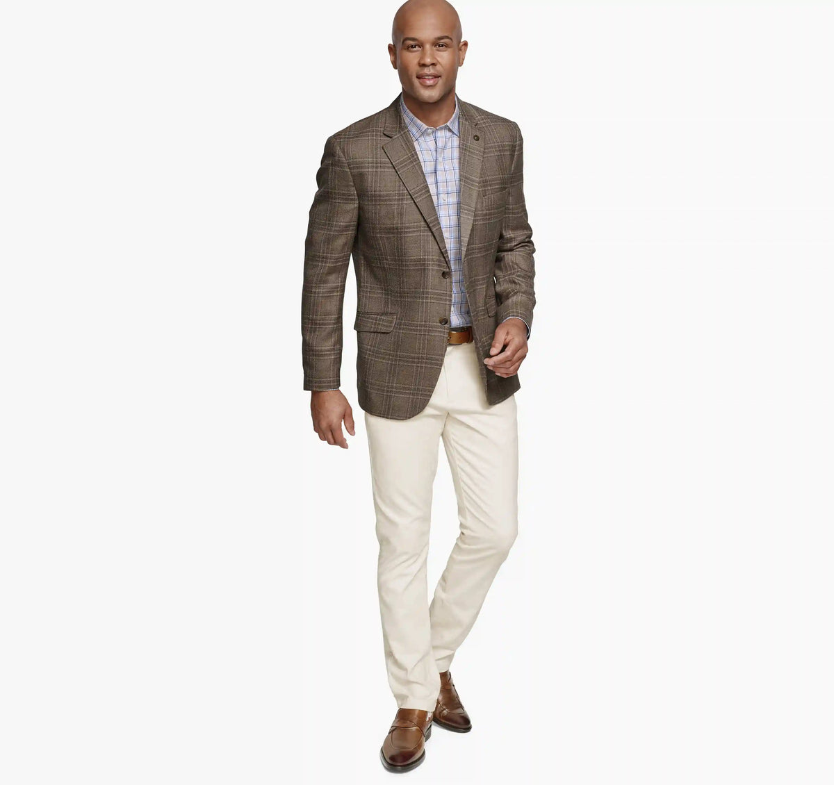 Dress Plaid Blazer - Brown Plaid