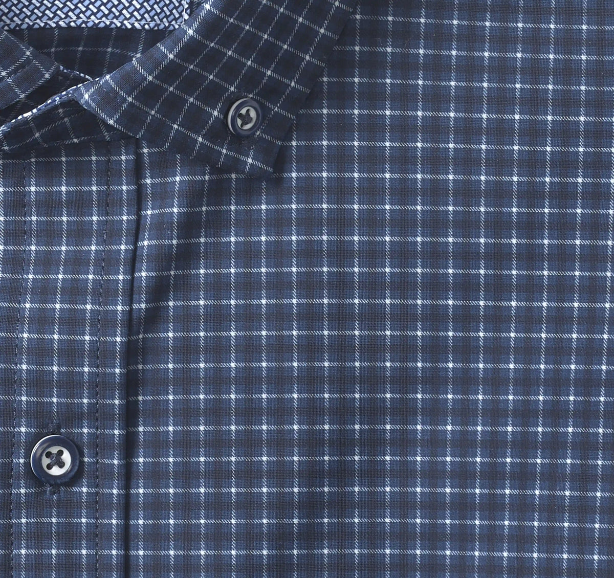 XC+™ Motion Long-Sleeve Sport Knit Shirt - Navy Twill Check