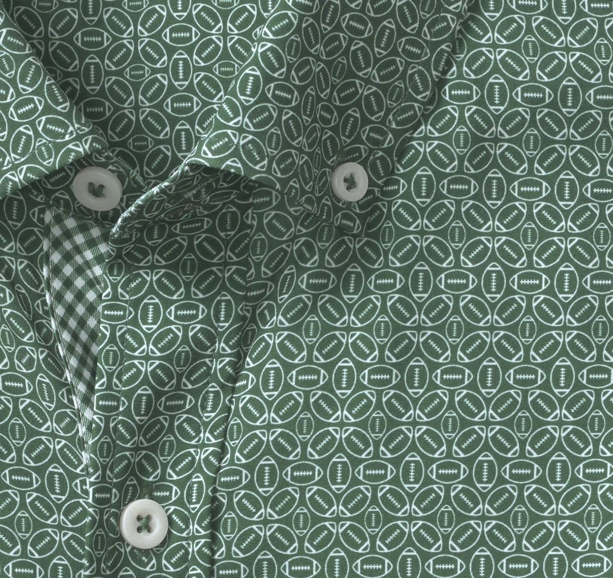 Game Day XC+™ Long-Sleeve Football Print Shirt - Green