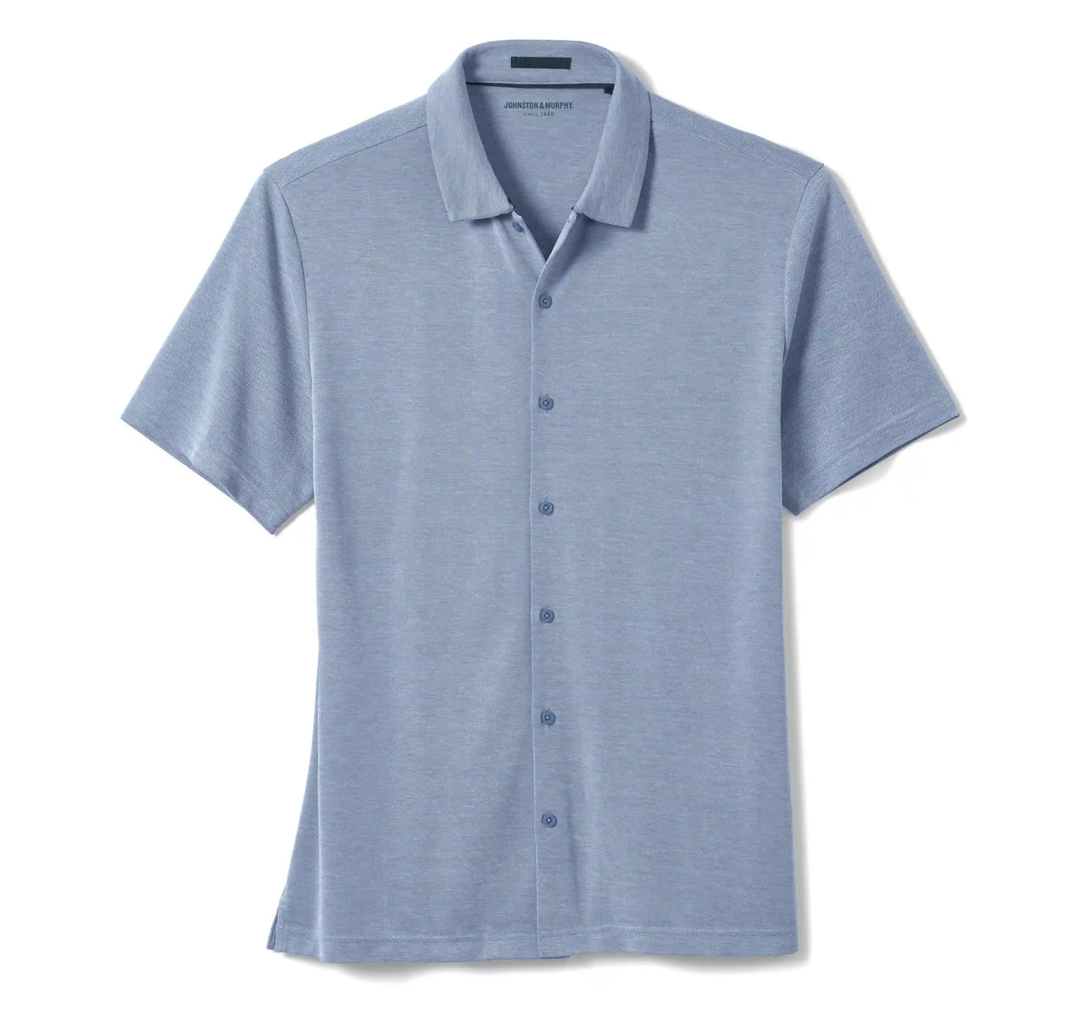 Vintage Birdseye Button-Front Shirt - Blue