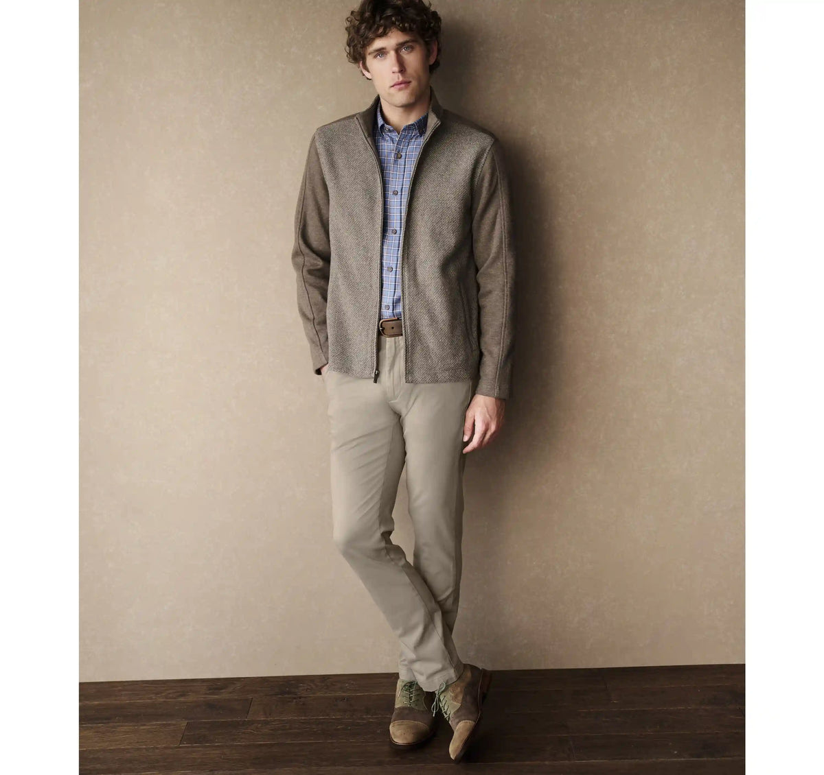Brushed Twill Full-Zip - Mushroom