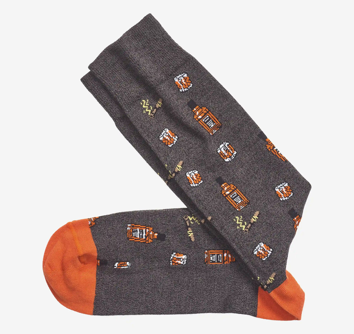 Novelty Socks - Charcoal Drinks & Cigars