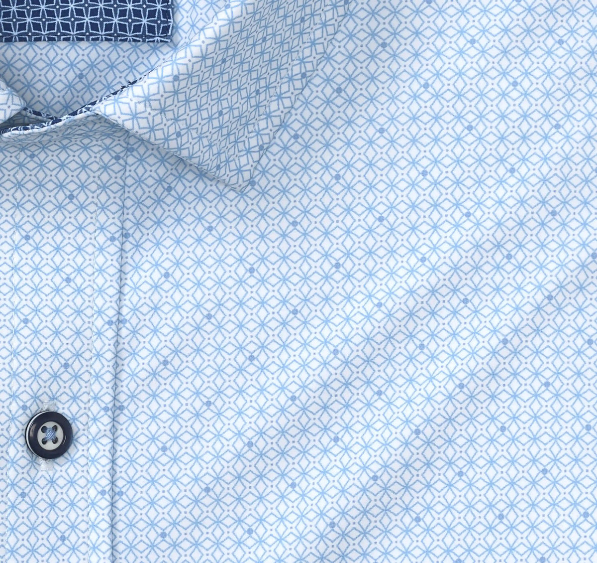 XC+™ Motion Long-Sleeve Print Knit Shirt - Light Blue Star Grid
