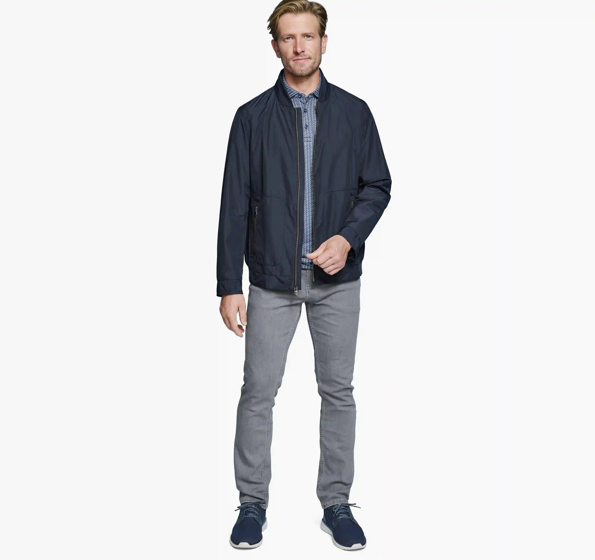 XC4® Knit-Collar Jacket - Navy