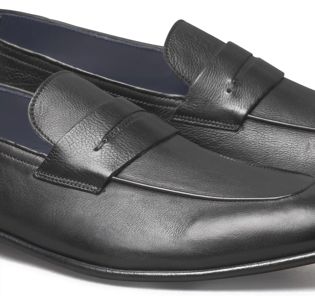 Taylor Penny Loafer - Black Italian Calfskin