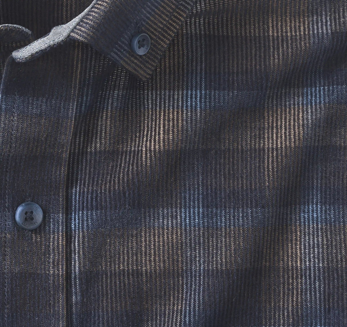 Plaid Corduroy Shirt - Navy/Brown Plaid