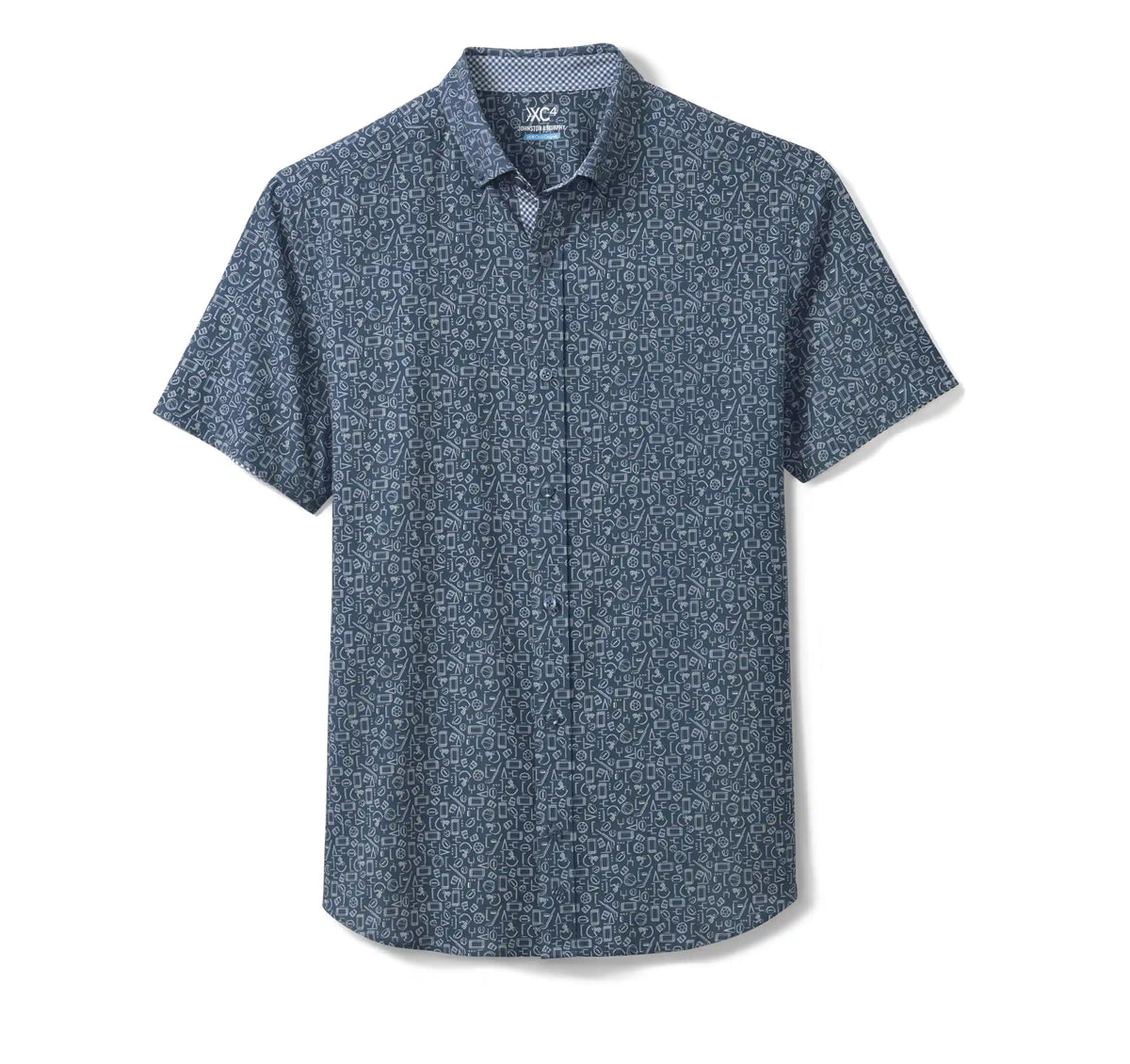 Game Day XC4® Short-Sleeve Multi-Sport Print Shirt - Navy