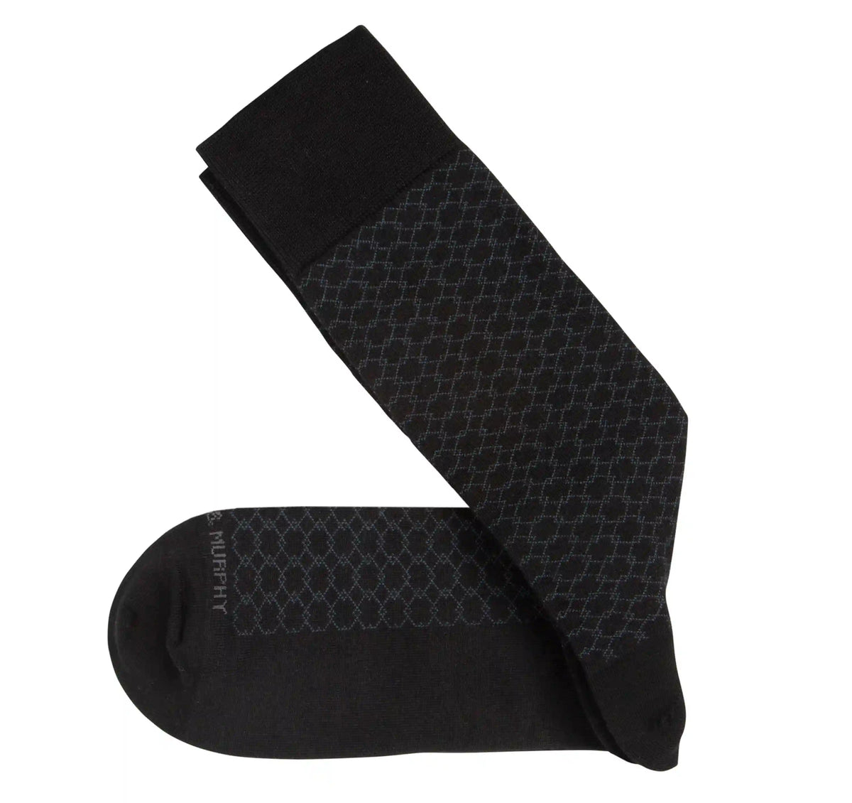 Patterned Dress Socks - Black Diamond Links