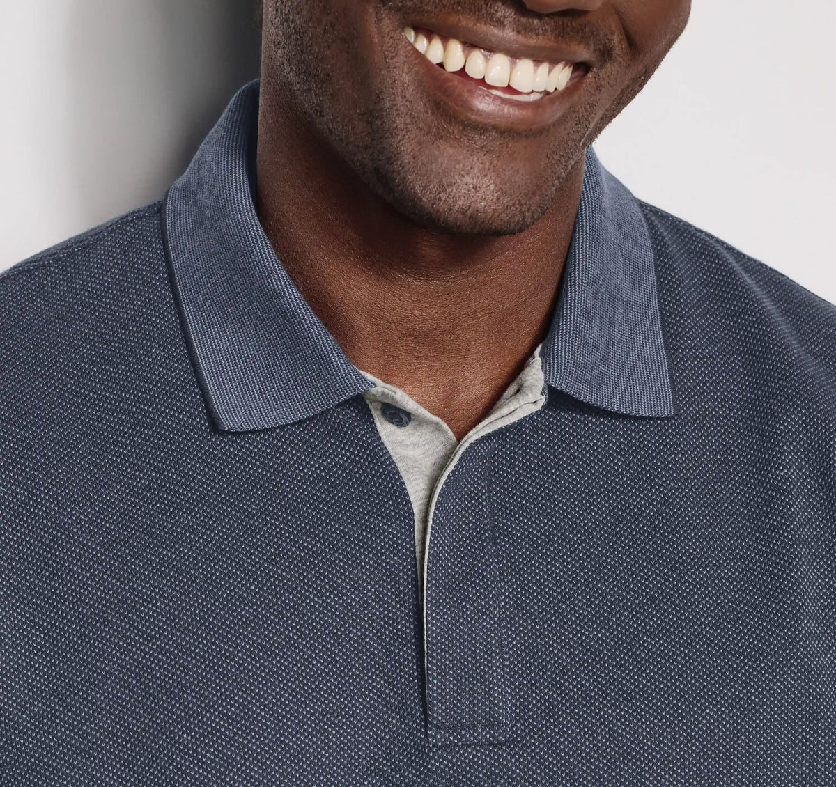 Tonal Polo - Navy Birdseye