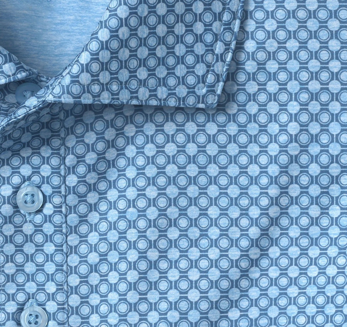 XC4® Performance Print Polos + Cool Degree® - Blue Geo Circle