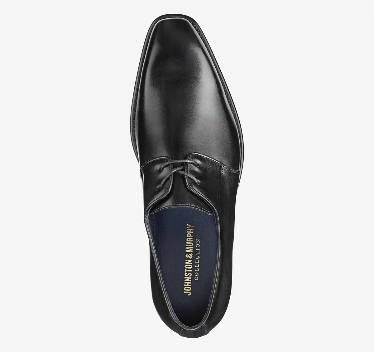Larson 2-Eye Plain Toe - Black Italian Calfskin