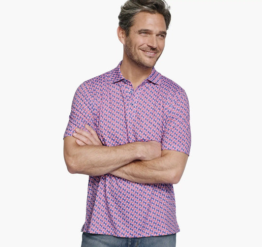 XC4® Performance Print Polos + Cool Degree® - Pink Toucan
