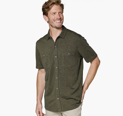 Riley Short-Sleeve Knit Shirt - Olive