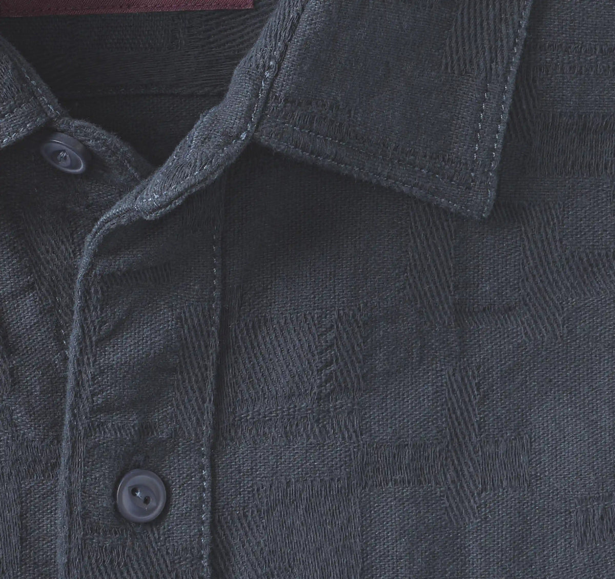 Textured Shirt Jacket - Navy