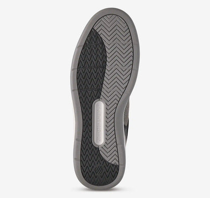 Dawson Moc Toe U-Throat - Gray Suede/Black Full-Grain Leather