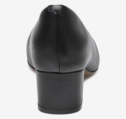 Sienna Ornamental Pump - Black Nappa Leather