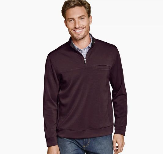 Essential Pocket Quarter-Zip - Burgundy