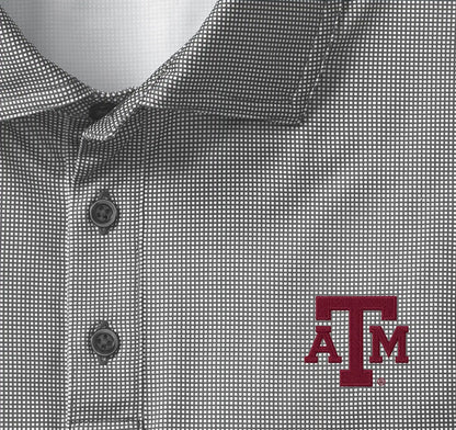 Collegiate XC+™ Gingham Polo - Texas A&M - Black Shirt