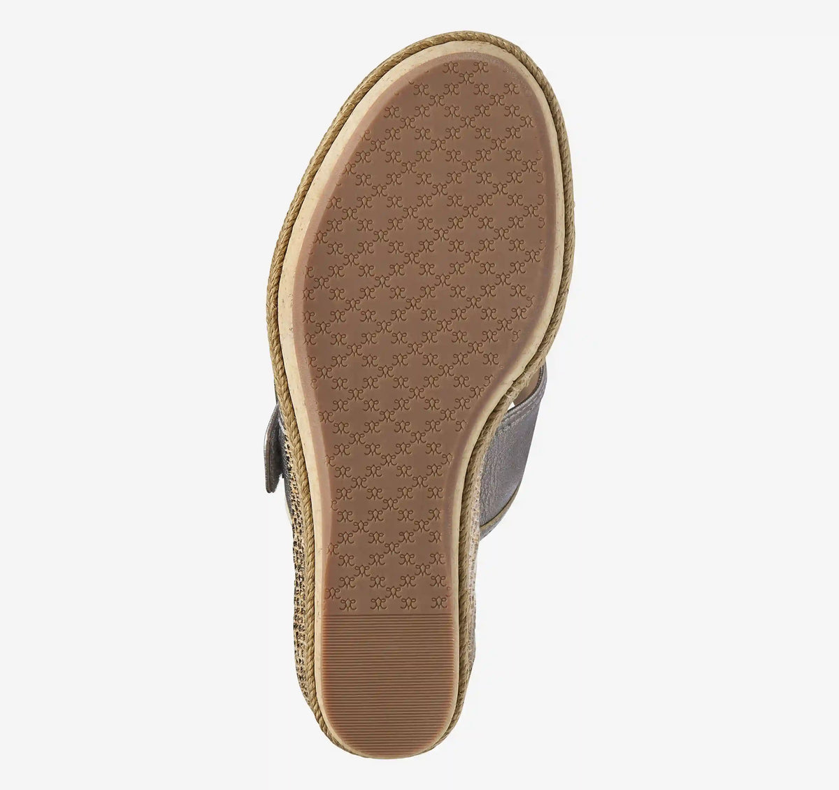 Addison Buckle-Strap Wedge - Light Bronze Metallic Italian Sheepskin