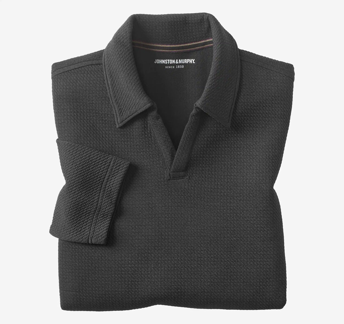 Sedona Long-Sleeve V-Neck Polo - Black