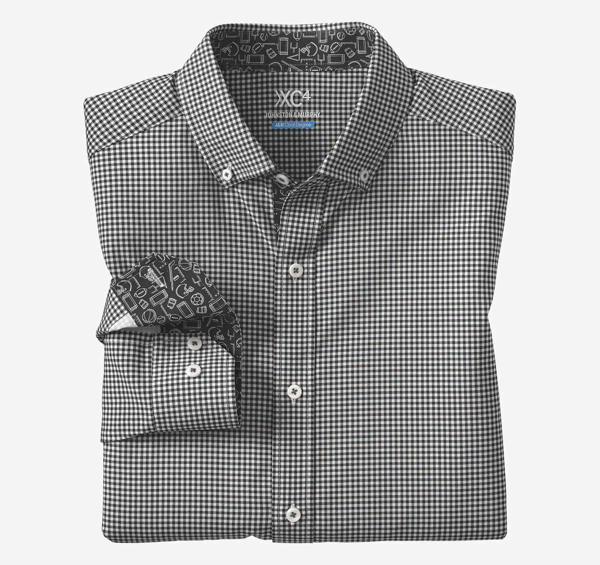 Game Day XC+™ Long-Sleeve Gingham Shirt - Black