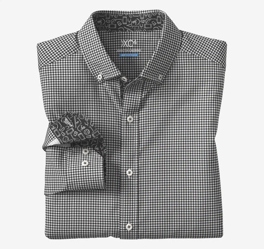 Game Day XC+™ Long-Sleeve Gingham Shirt - Black