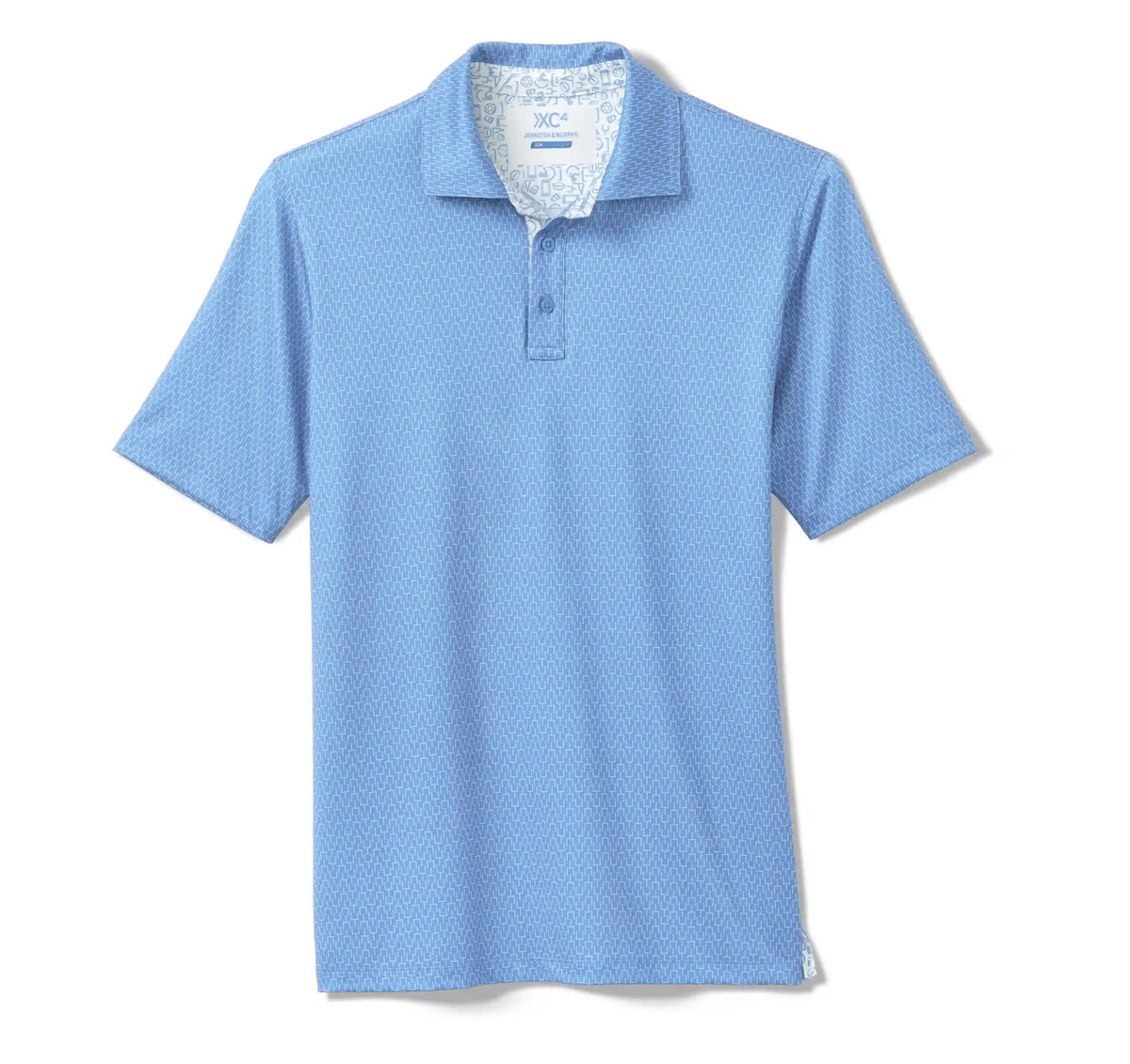 Game Day XC4® Goal Post Print Polo - Light Blue