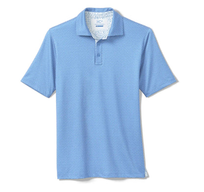 Game Day XC4® Goal Post Print Polo - Light Blue