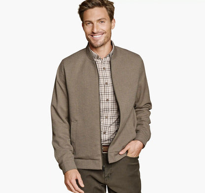 Patterned Full-Zip - Brown
