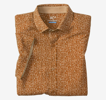 Game Day XC4® Short-Sleeve Multi-Sport Print Shirt - Rust