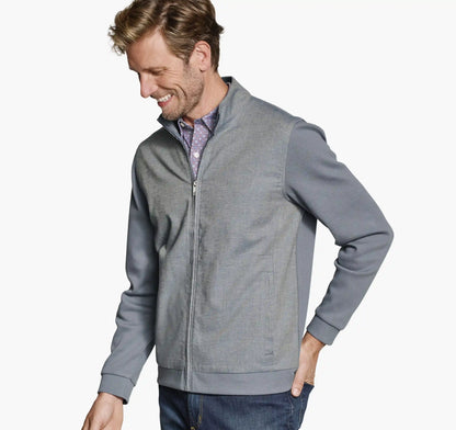 Heathered Full-Zip - Blue Heather