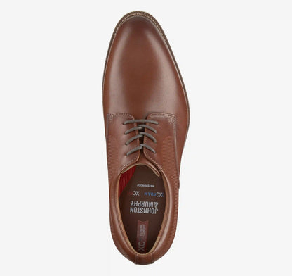 XC+™ Copley Plain Toe - Cognac Embossed Waterproof Full Grain Leather