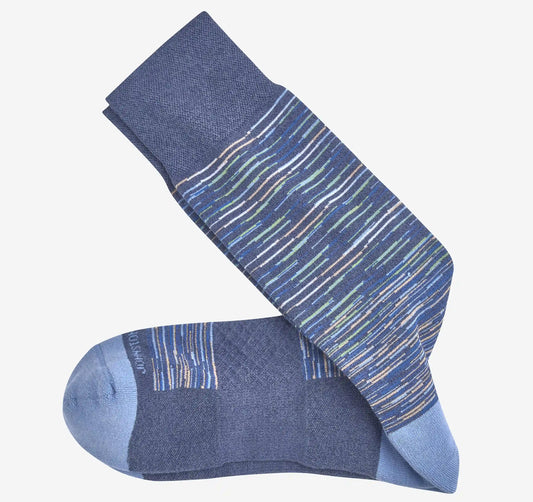Space Dyed Socks - Denim Stripes